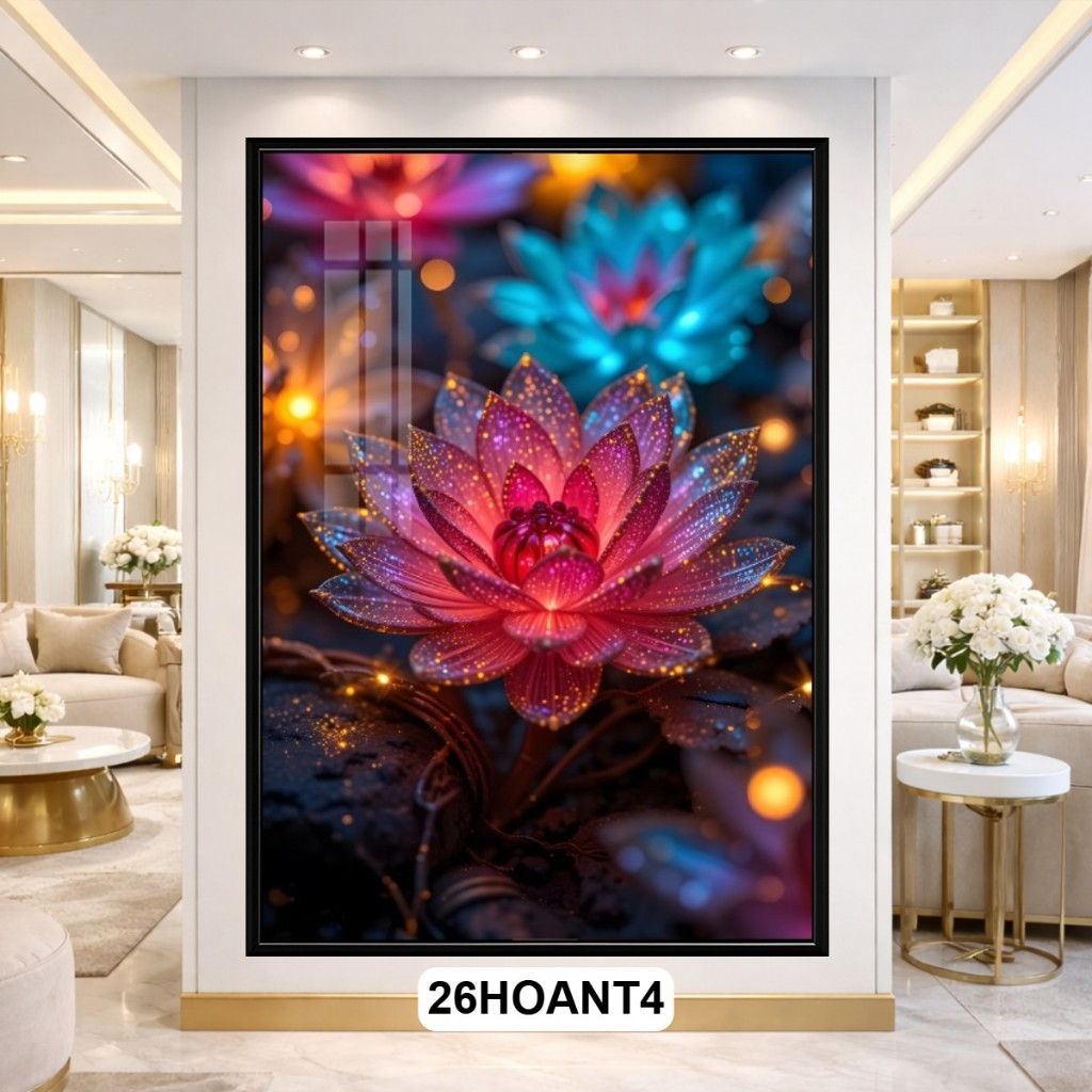 Tranh Hoa Nghệ Thuật Ánh Sáng Luminous Art – Khung Composite Bền Đẹp, Tôn Vinh Vẻ Đẹp Thiên Nhiên