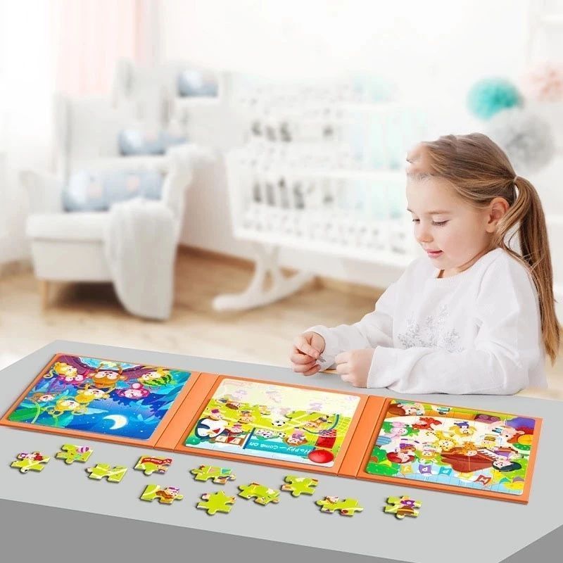 Đồ chơi ghép hình, xếp hình nam châm 3 in 1, 5 cấp độ cho bé, đồ chơi giáo dục sớm các chủ đề cho bé 0-5 tuổi