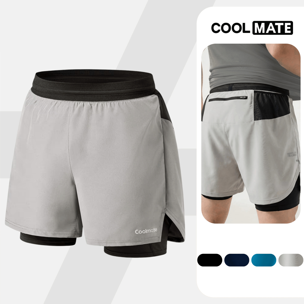 Quần Shorts thể thao chạy bộ 2 lớp Fast & Free III Coolmate