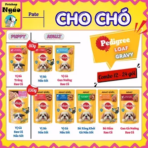 Pate cho chó Pedigree Loaf & Gravy 80g-130g dành cho chó con và chó trưởng thành