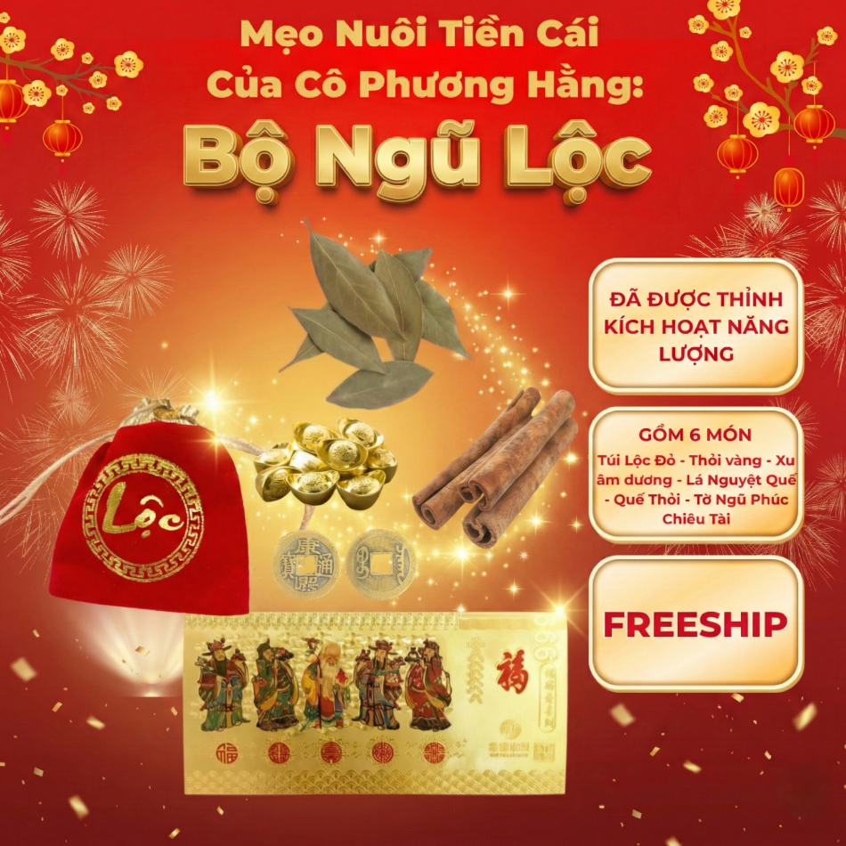Combo vật phẩm phong thủy 6 món ( MẸO CÔ PHƯƠNG HẰNG ) nhiều người tin rằng mang theo giúp tăng vận khí tốt.