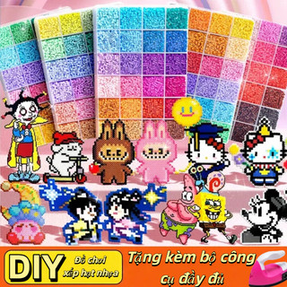 【Khoảng 14.000 hạt / Combo đầy đủ】Hạt xếp DIY MARD 2.6mm Bộ đồ chơi xếp hạt thủ công Kèm bảng xếp + bàn ủi