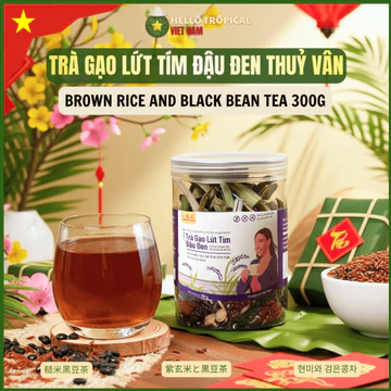 [10.10] Trà tết Gạo Lứt Tím Rang Mộc GALUTITA 300g – Trà Ngũ Cốc Gạo Lứt, Đậu Đen, Gừng Tự Nhiên