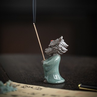 Đĩa Nhang Hương Lư Đốt Gốm Sứ Kiểu Cổ Chân Phượng Long Phúc Thiền Ý Đạo Trà Dùng Thiền Thư Nhà