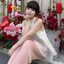 QC_ Set đồ lam, set cách tân thiết kế áo Gấm hoa cố yếm 2 tầng form babydoll xoè kèm quần dài Lụa