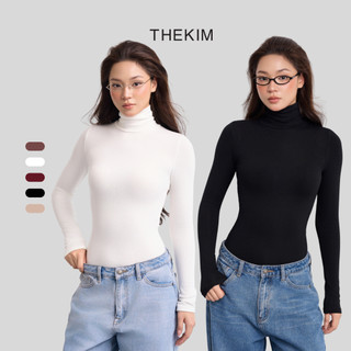 THEKIM COMBO 2 Áo thun giữ nhiệt cổ lọ dài tay nhiều màu , chất thun tăm lót lông cổ cao tay dài  AD132 TĂM LÔNG