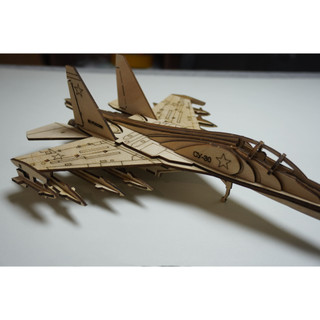 HDLaser Mô Hình Máy Bay Gỗ DIY Lắp Ghép 3D – Puzzle Gỗ Trang Trí Bàn Làm Việc- HDF006(32x24x15cm)