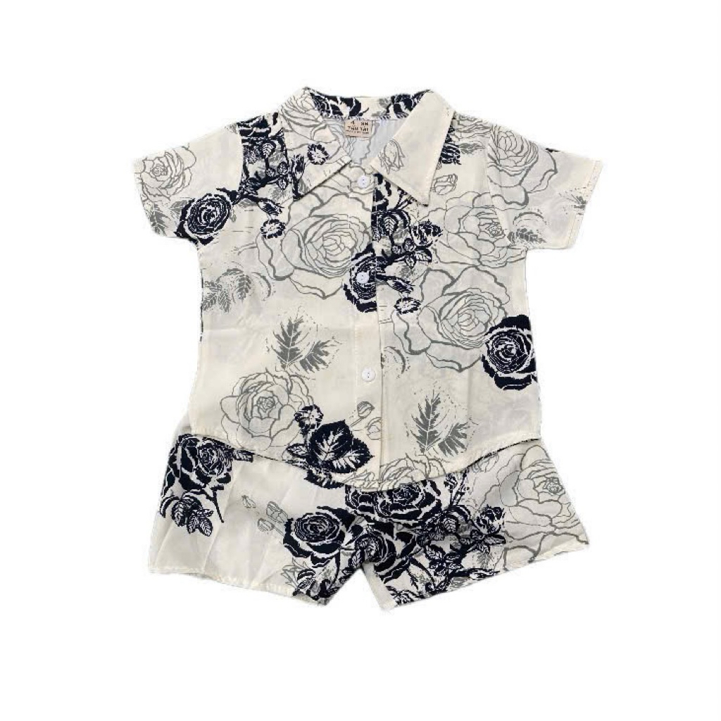 Bộ sơ mi lụa phong cách cho bé yêu 6-26kg