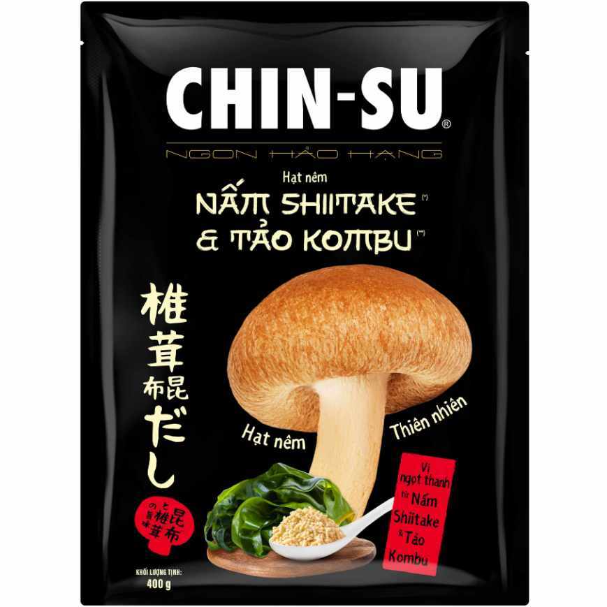 Combo 1 Hạt nêm Nấm Kombu + 1 Nước tương CHIN-SU ủ tự nhiên 120 ngày 300ml