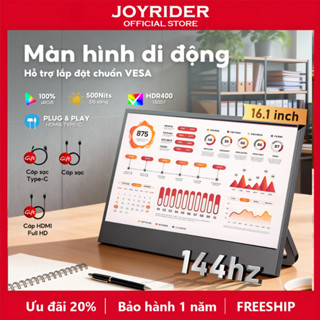 Màn Hình Di Động 16.1 Inch 144Hz IPS Full HD | Chơi Game | Type-C & HDMI | Hỗ Trợ Laptop/Điện Thoại