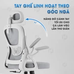 Ghế công thái học HTD-588 | Ghế xoay văn phòng lưới, tay 3D, tựa đầu đa chiều, ngả lưng, nâng hạ chiều cao, bền đẹp — ảnh 4