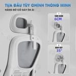Ghế công thái học HTD-588 | Ghế xoay văn phòng lưới, tay 3D, tựa đầu đa chiều, ngả lưng, nâng hạ chiều cao, bền đẹp — ảnh 6