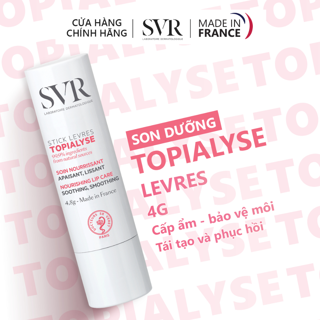[HB GIFT 2] Son dưỡng cấp ẩm cho môi khô nứt nẻ SVR Topialyse Levres 4g