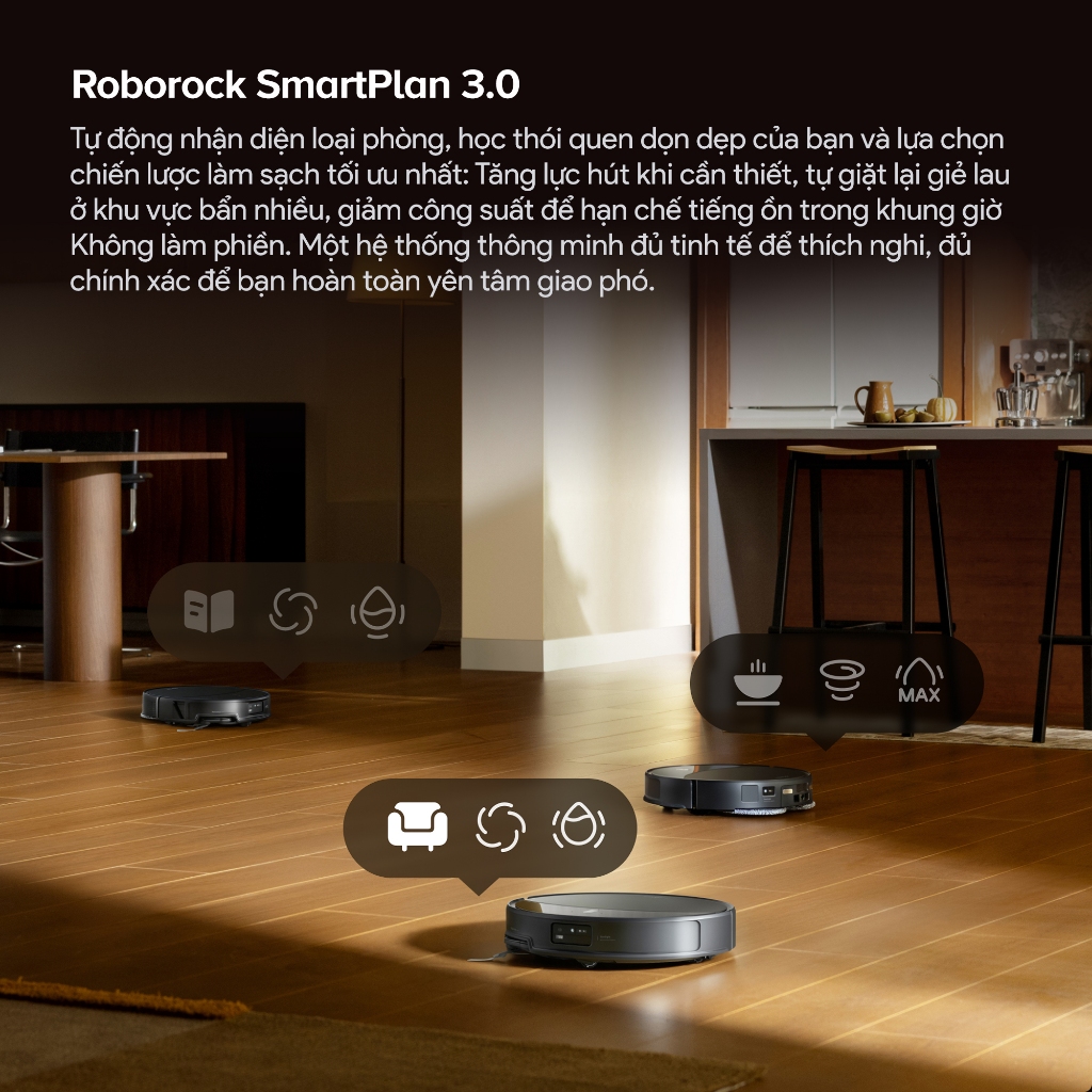 Robot hút bụi lau nhà Roborock Saros 20 với lực hút 35000Pa, vượt ngưỡng kép, hàng chính hãng