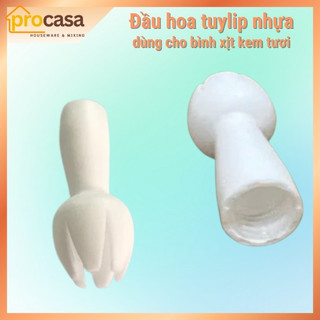 Đầu vòi nhựa hình hoa Tuy-lip - vòi tu-lip dùng cho bình xịt kem tươi Mosa - Unibar - Promix