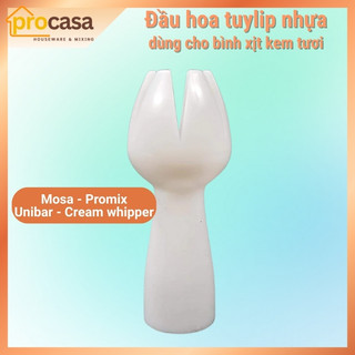 Đầu vòi nhựa hình hoa Tuy-lip - vòi tu-lip dùng cho bình xịt kem tươi Mosa - Unibar - Promix