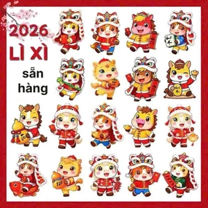 COMBO 100 BAO LIXI 2026 CHIBI LOẠI DÀY MAY MẮN 2026 Mang Lại Tài Lộc