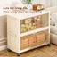 SUNNY Tủ Đựng Đồ 50/60/70cm Gấp Gọn Tủ Chứa Đồ Nhựa Tủ Quần Áo Đa Năng Có Bánh Xe Phòng Bếp Kệ Để Đồ