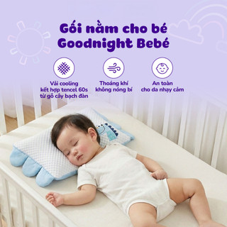 Gối Ngủ Cho Bé Tencel Goodnight BeBe, Gối Trẻ Em Băng Lụa Mềm Thấm Hút Mồ Hôi 45x30cm Vua Nệm