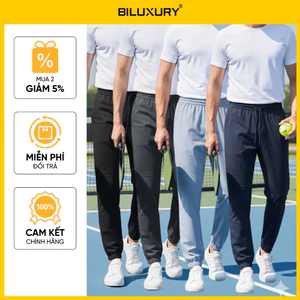 Quần Jogger Nam, Quần Dài Gió Nam Thể Thao 9QGDB001 Biluxury Chất Vải Gió Cạp Chun