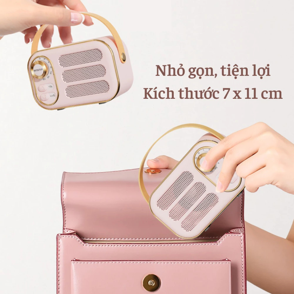 Loa Bluetooth Mini DW13 Vintage Retro, Kết Nối Bluetooth, Âm Thanh 3D, Phù Hợp Trang Trí Và Decor