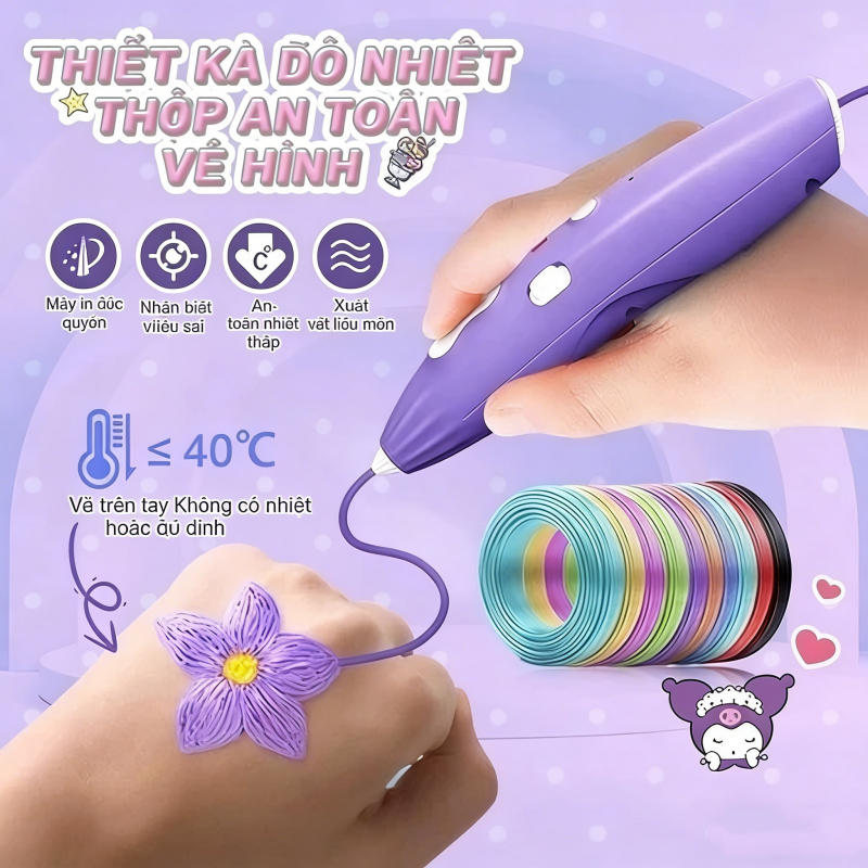 Bút Graffiti in 3D, đồ chơi của cô gái, Đầu bút an toàn ở nhiệt độ thấp, thích hợp làm quà tặng sinh nhật của trẻ em