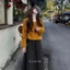 Áo len vàng GUMIN thiết kế áo cổ tròn dáng thụng thanh lịch, áo len nữ thu đông sang trọng cao cấp