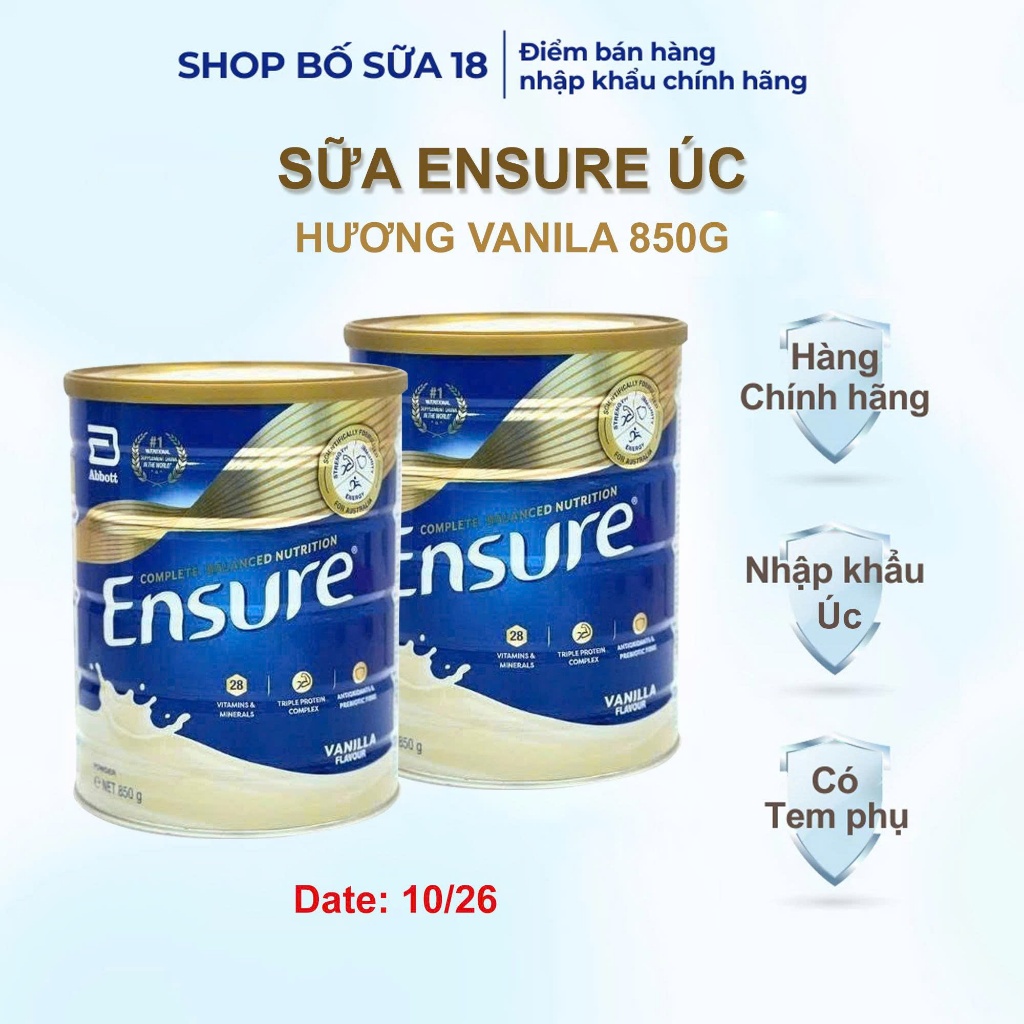 [Date 2027]Sữa Ensure Powder 850g – Nhập khẩu Úc – Dinh Dưỡng Hoàn ...
