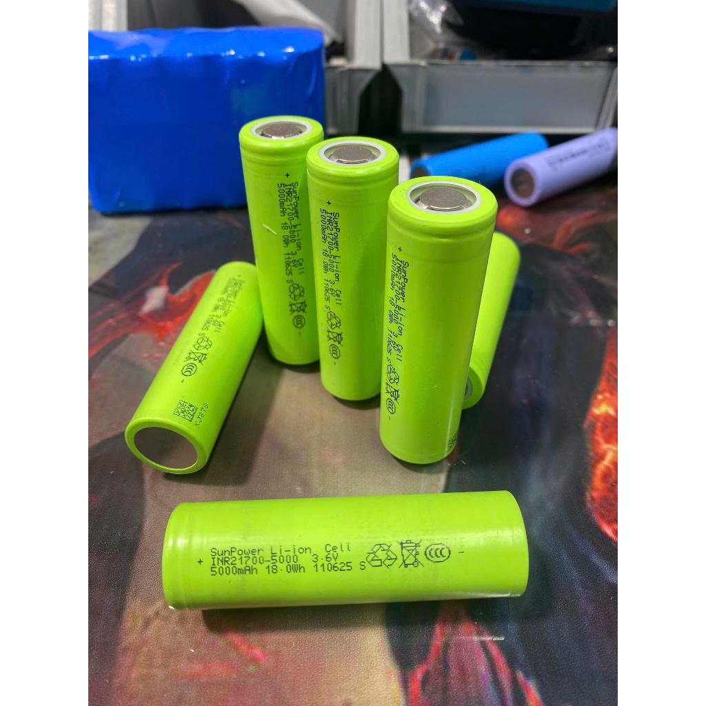 (COMBO5) Cell Pin 18650 Mới 100%(1200mAh-3200mAh) Đầu Phẳng (3,7V- 4,2V ) Loại A Pin Sunpower HL