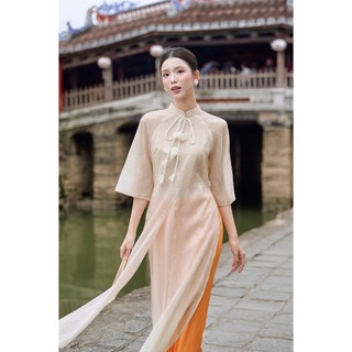 [LAMER X PHƯƠNG ANH ĐÀO] Áo Dài Cách Tân Thùy Hoa Tặng Kèm Quần Dáng Suông Xẻ Tà Trước 2 Lớp Tơ Cao Cấp S61A25Q014