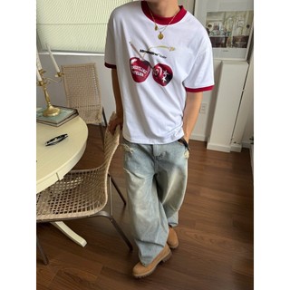 Áo thun MMESTLINE "CHERRY" form Boxy vải Premium Cotton