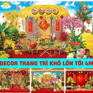 300 Mẫu Tranh Tết Trang Trí Phông Nền Lễ Tết, Backdrop Phông Nền Bẳng Vải Cavas Cao Cấp 2026 TET15 - BEEKIDS