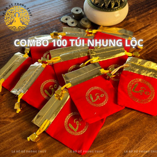 [GIÁ SỈ] Combo 100 Túi Lộc Nhung Đỏ Đựng Vật Phẩm Phong Thuỷ/ Trang Sức/ Nữ Trang/ Decor Trang Trí