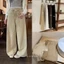 Quần kaki nữ GUMIN thiết kế quần dáng suông ống rộng sang trọng kèm dây rút eo cá tính, quần nữ dáng rộng dày dặn cao cấ