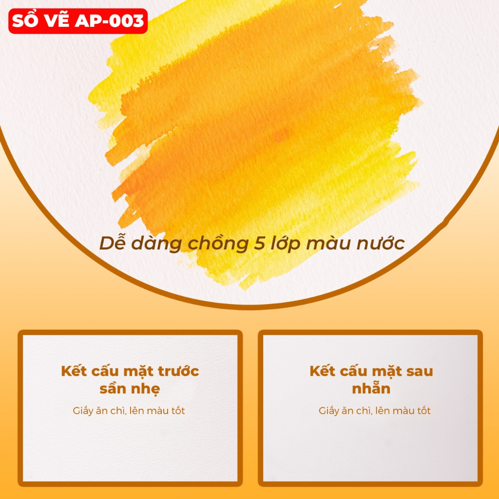 Sổ Vẽ Sketchbook 230GSM Van Gogh Giấy Có Vân, Không Kỵ Tẩy, Ăn Chì, Lên Màu Tốt, Sổ Vẽ Phác Thảo A4 A5 Bìa Cứng 30 Tờ