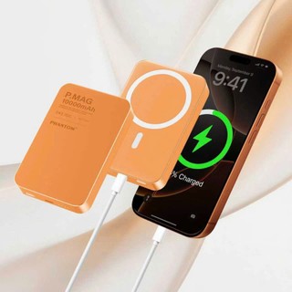 Pin Dự Phòng không dây PHANTOM P66W 10000mAh Sạc Magnetic 15W / TypeC PD 20W, Có 3C, Vỏ hợp kim nguyên khối (Cam)