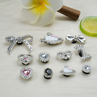 Bộ 11 Sticker, Charm 3D chủ đề Hươu cao cổ bling nhựa cứng gắn Dép Sục, Cá sấu JB-436 Mita
