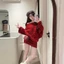 Set len trễ vai GUMIN thiết kế áo dáng rộng phối chân váy len dáng ngắn sang chảnh, set len nữ thu đông dày dặn cao cấp