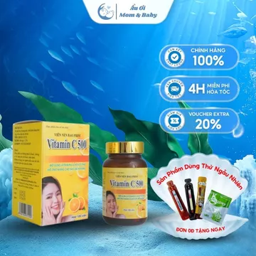 VITAMIN C 500MG + RUTIN - TĂNG CƯỜNG ĐỀ KHÁNG, GIẢM CHẢY MÁU CHÂN RĂNG - Hộp 100 viên