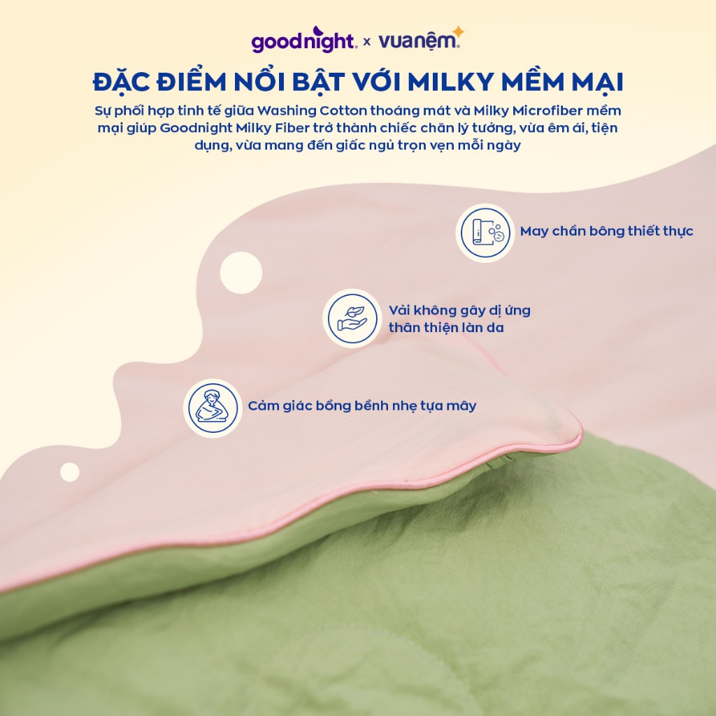 Chăn lạnh Goodnight Milky - Chăn siêu nhẹ, Chăn hè, Chăn điều hòa, Mền lạnh, Chăn mùa hè
