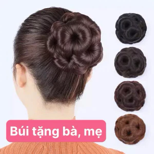 Búi tóc giả thời trang Trung Niên-Búi hoa không đính đá CAO CẤP Qiqishop