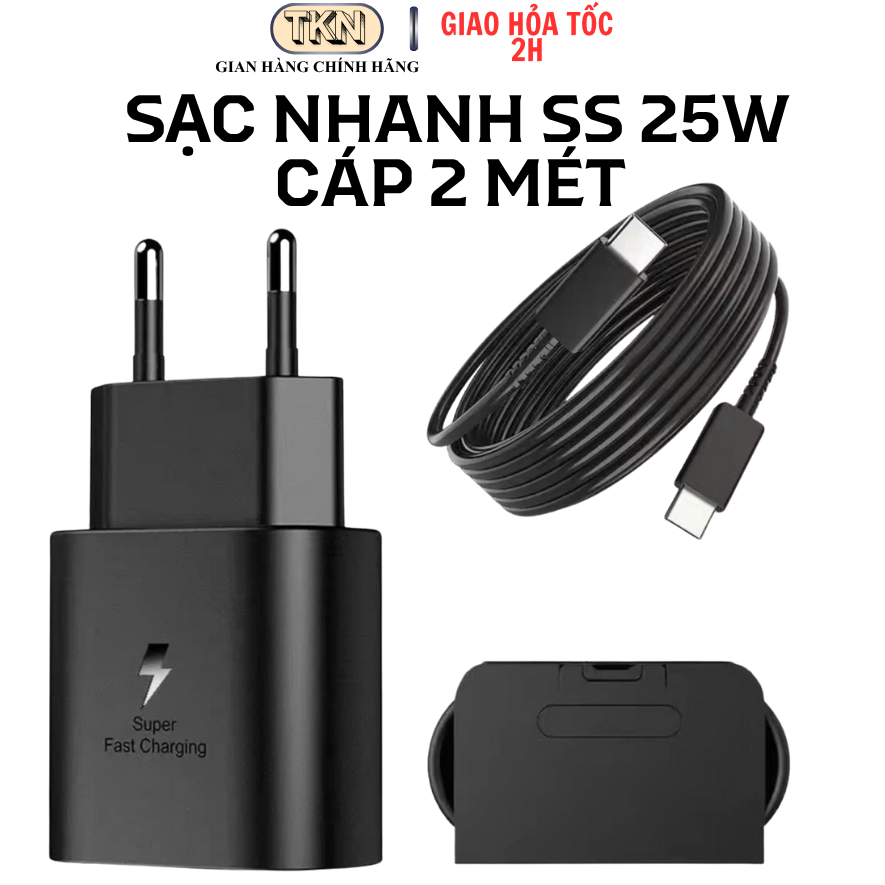 Bộ Sạc Nhanh 25w Bản Cao Cấp Chính Hãng TKN Cam Kết Sạc Nhanh Bảo hành 12 tháng.