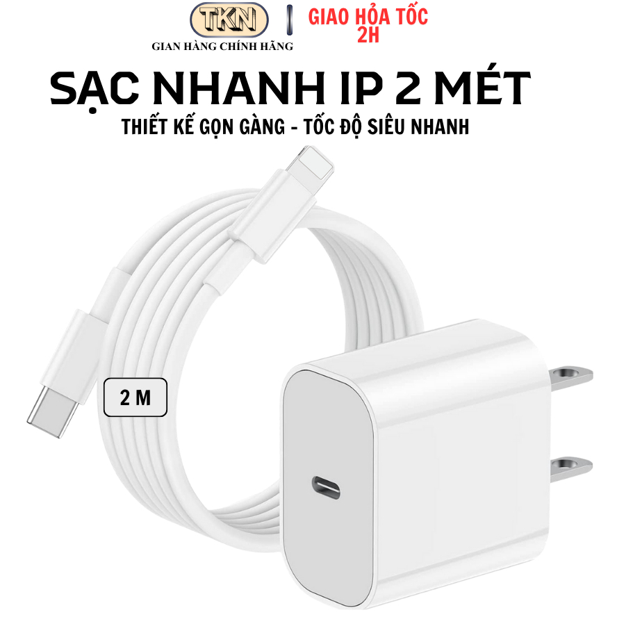 Sạc Nhanh PD 20W 2 MÉT ( mới 2025 ) Bản Cao Cấp Tốc Độ Nhanh Thông Minh Độ Bền Cao Bảo Vệ Pin .