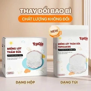 Bịch 100 Miếng lót thấm sữa, miếng thấm hút sữa Topgiakids, 5 lớp thấm hút mềm mại, an toàn, tự nhiên