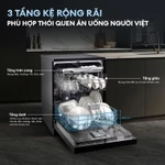 [Free lắp đặt] Máy rửa chén bát 16 bộ KOCHI S600 - 5 trục phun áp suất cao - Rửa AI -  Sấy PTC & bảo quản 7 ngày đối lưu — ảnh 4