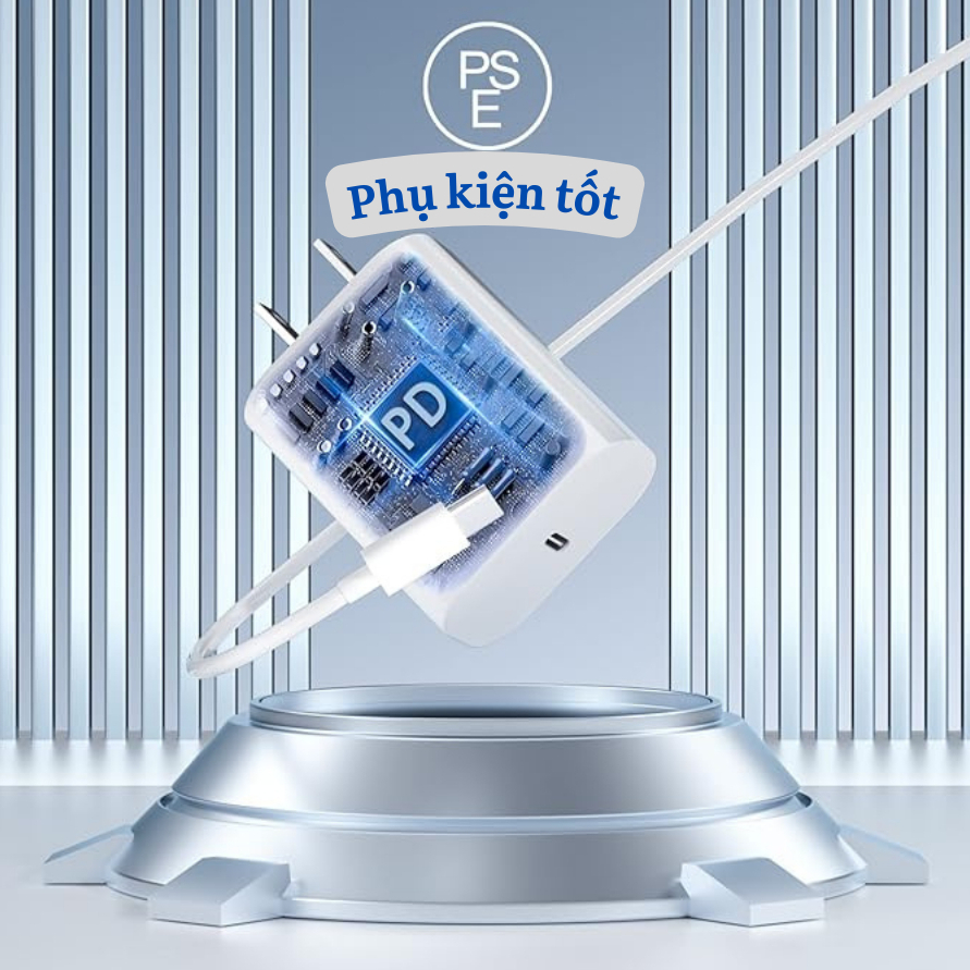 Bộ sạc nhanh PD 20W cao cấp chính hãng TKN. Bảo hành 1 năm.