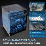 [Free lắp đặt] Máy rửa chén bát 16 bộ KOCHI S600 - 5 trục phun áp suất cao - Rửa AI -  Sấy PTC & bảo quản 7 ngày đối lưu — ảnh 8