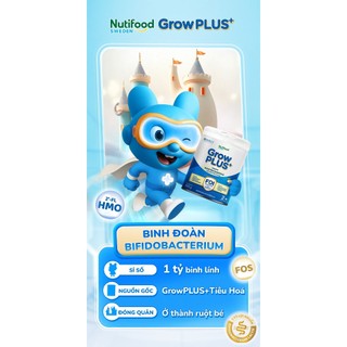 Sữa GrowPLUS+ Xanh Hỗ Trợ Tiêu Hóa Khỏe Mạnh Tăng Sức Đề Kháng Phát Triển Não Bộ Cho Bé 800g