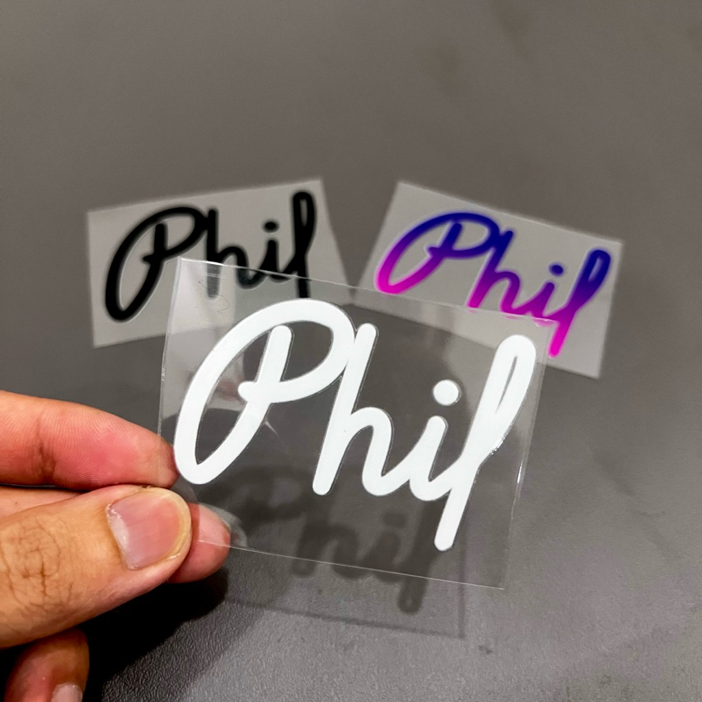 Tem Sticker Phil Trắng Dán Trang Trí Xe & Chất Liệu UV DTF - Kháng Nước ...
