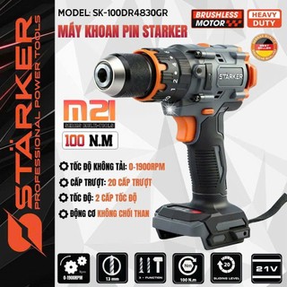 Thân Máy Khoan Pin Stärker 21V Không Chổi Than, Dùng Pin Hệ M21 – SK-100DR4830GR